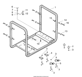 Part Location Diagram of 102036GS Briggs and Stratton Nut wing m6-1.0